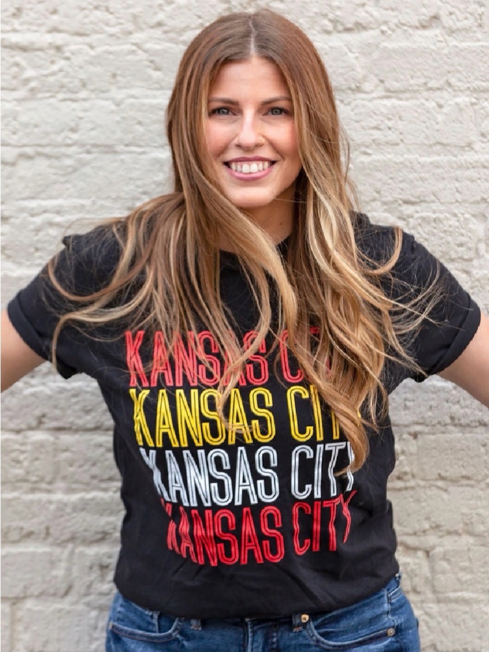 Kansas City Graphic Tee - Black with Red & Yellow Text